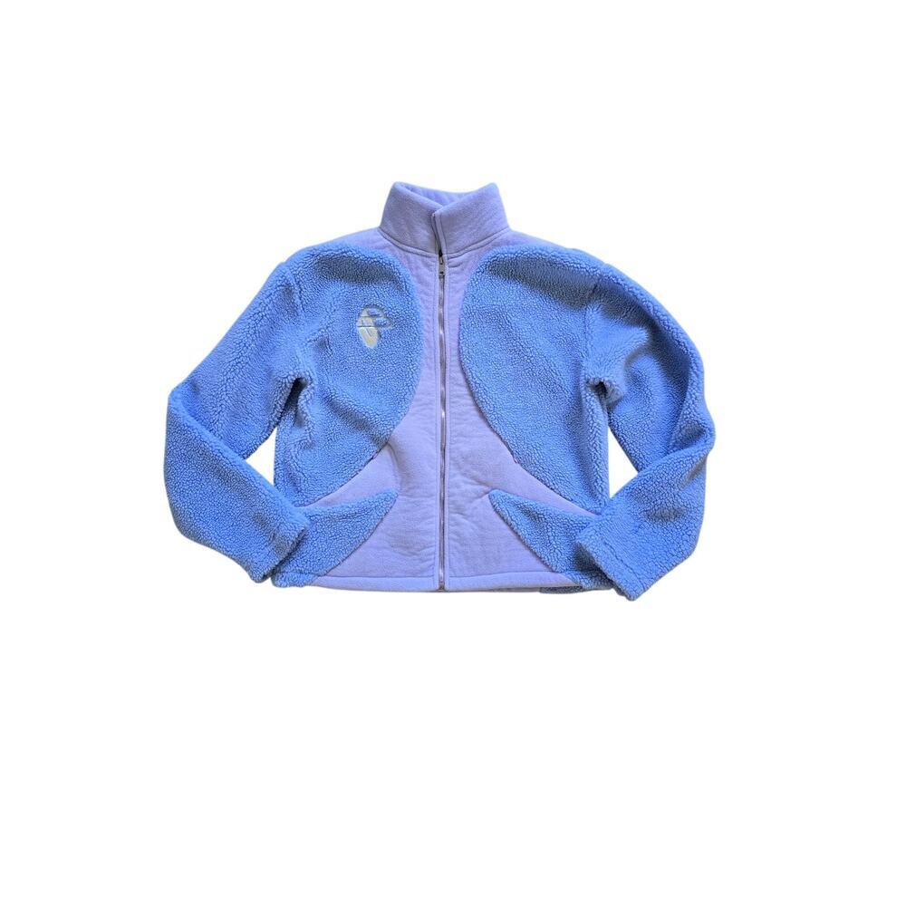 Unseen Being Pluto Fleece Sherpa Pastel Purple/Blue Zip Sweatshirt Jacket Size S